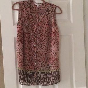 Cabi animal print sleeveless top